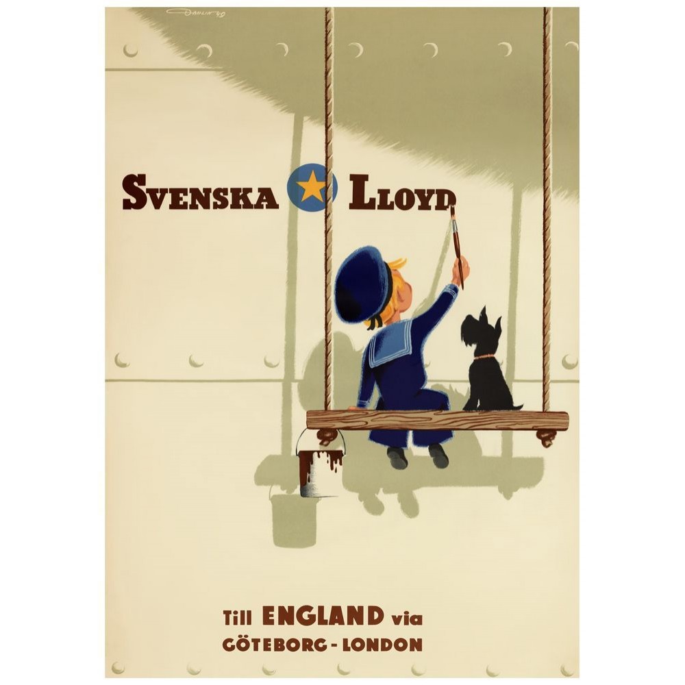 Svenska Lloyd 1949, affisch 21x30cm